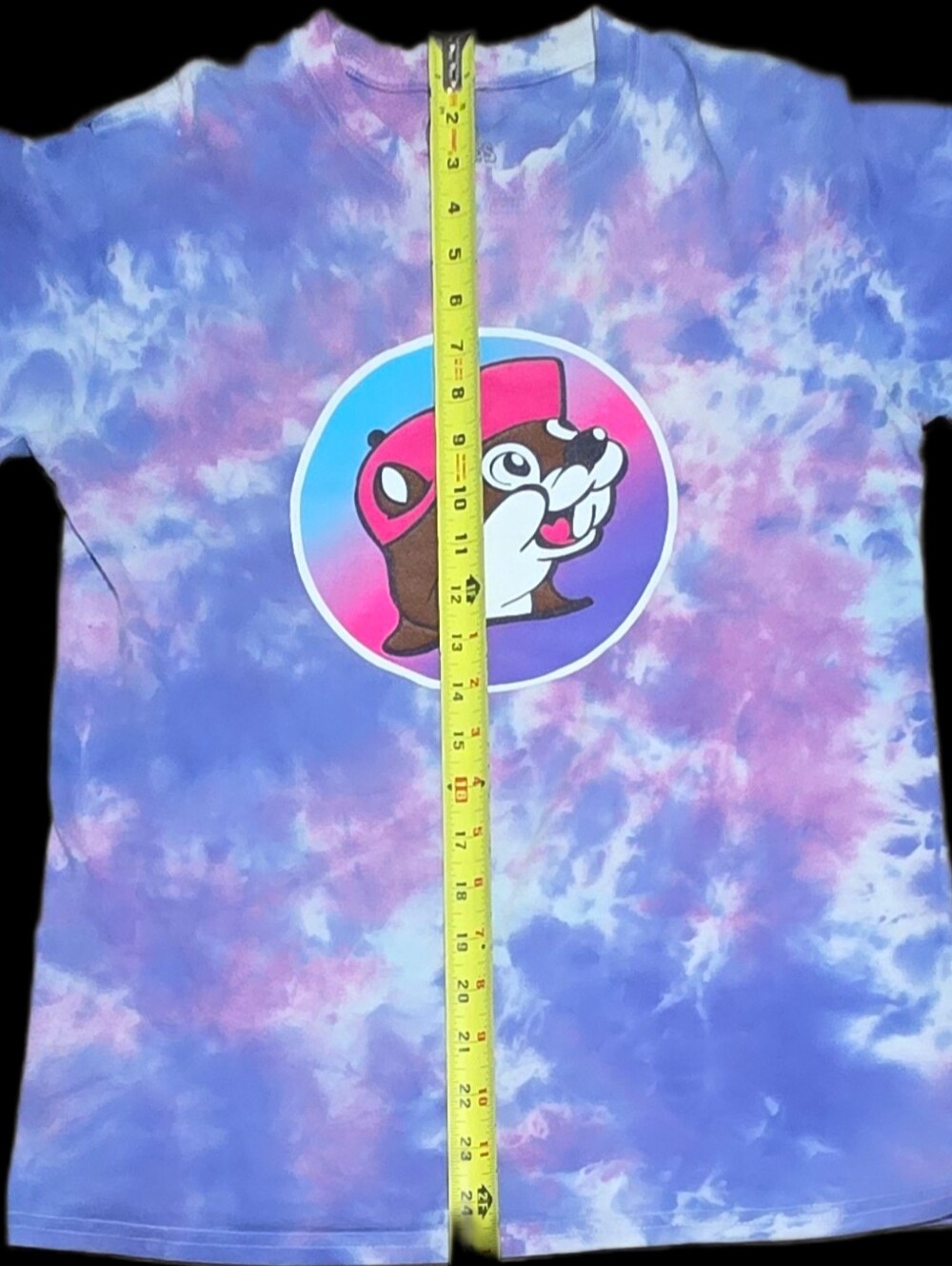 Buc-ee's Tie-Dye Logo Tee - Purple & Pink Vacation Retro - Picture 4 of 5